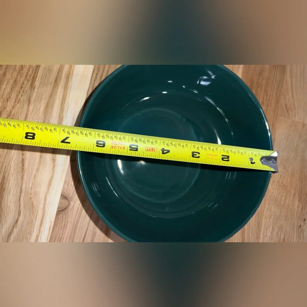 Crate and Barrel Fair Isle Bowls Green bowl holiday-glazed stoneware